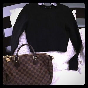 RVN black cropped sweater